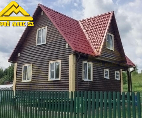 Загородный дом из бруса под ключ по проекту № 49-Б. Площадь 80 кв. м.